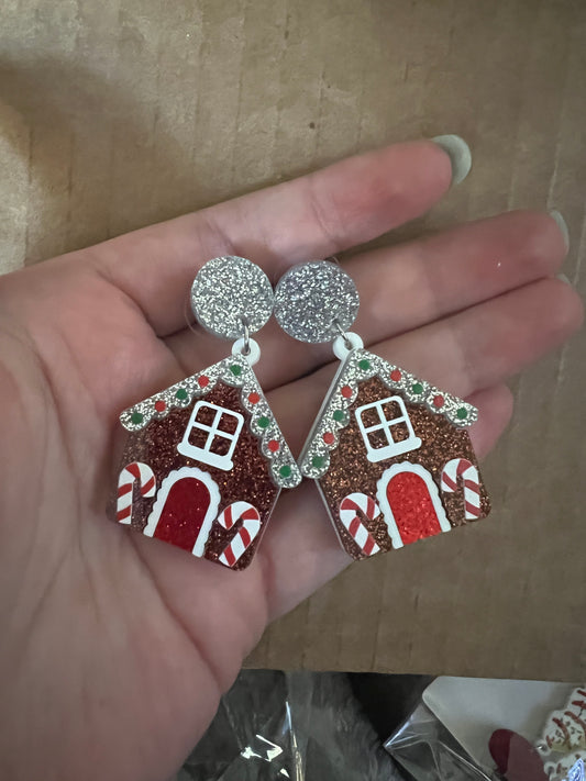 Gingerbread House Earrings