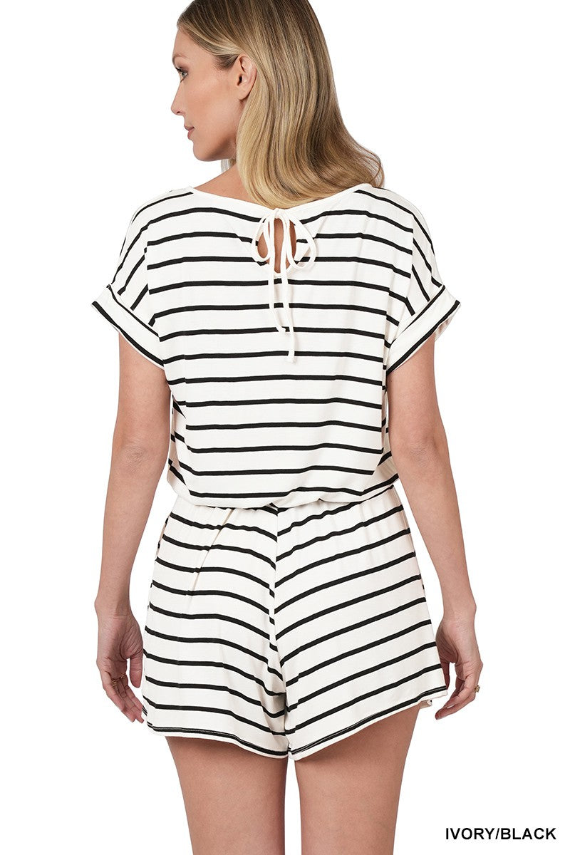 Lana Striped Romper