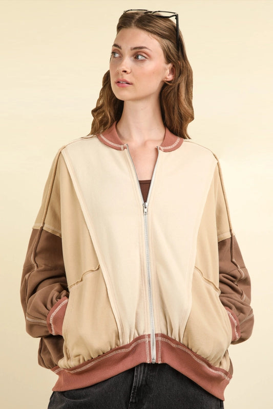 Oversized Casual Bomber Jacket