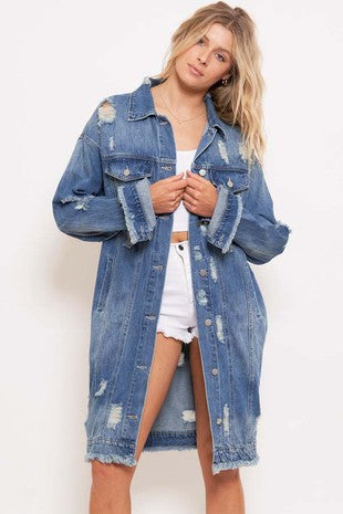 Distressed Denim Jacket