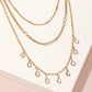 Rhinestone Tears Layered Necklace