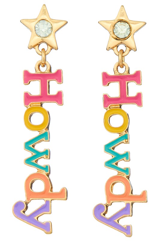 Multi-Color Howdy Earrings