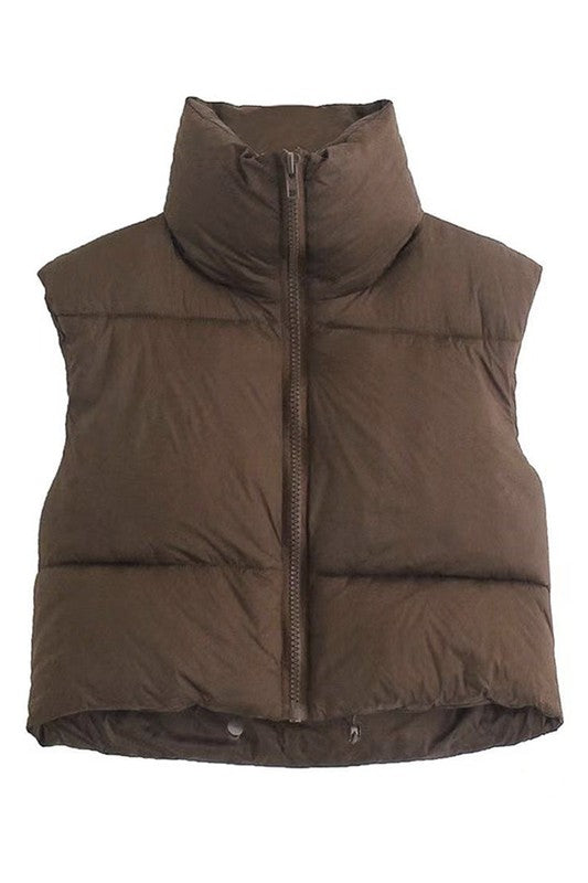 Paige Cropped Puffer Vest